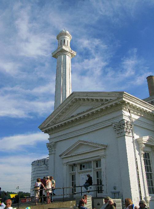 The water tower during reggae festival.