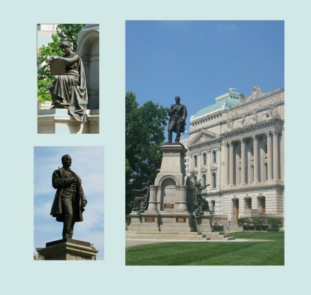 Mostly statues of old white dudes, and a few nameless female figures signifying "art" and "liberty."