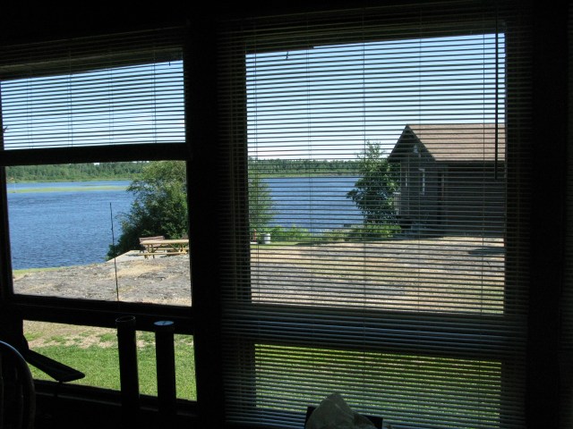 View from Cabin 6, Snake Falls Camp, Packwash Lake, Ontario, Canada