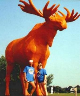 Brian and me, Big Orange Moose.  Black River Falls, Wisconsin
